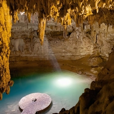 well, rocks, Mexico, karst