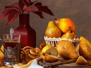 knife, truck concrete mixer, cup, tea, Vase, bowl, Dryers, board, basket, Leaf, teaspoon