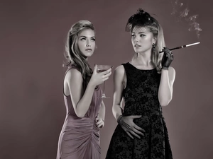 style, Vintage, Cigarette, mode, Womens, veiling, glass