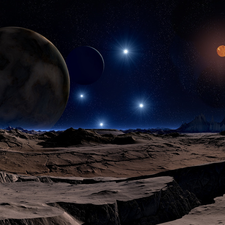 Universe, landscape, star, moon, lunar, Planets, 3D