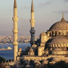 Turkey, blue, mosque, Istanbul