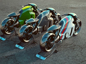 parking, Motorcycles, Lotus C-01