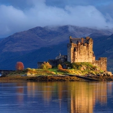 Mountains, Island, Castle