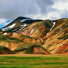 Mountains, clouds, color