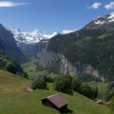 Houses, viewes, Mountains, trees