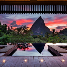 terrace, View, mountains, Pool