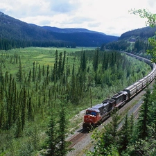 Mountains, long, Train