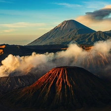 Mountains, indonesia, volcanoes