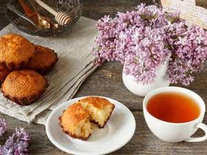 Vase, Muffins, cup, without, tea