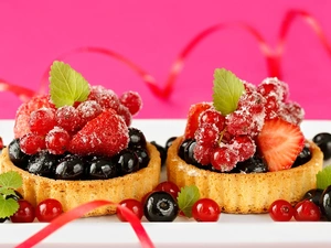 Muffins, color, fruit