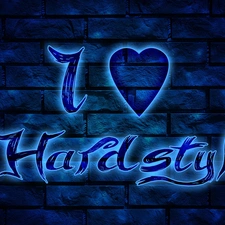 Hardstyle, wall, text, music