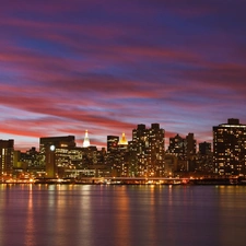 Night, Manhattan, Floodlit