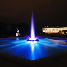 fountain, light, Night, color