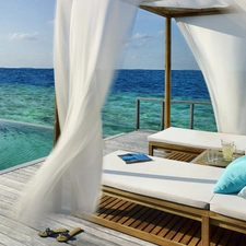 Ocean, relaxation, terrace, Pool, house