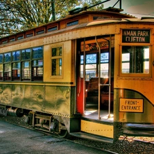 Old car, tram