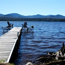 Oseetah, Adirondack, Mountains, lake, Platform