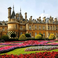 palace, Garden, Waddesdon, hall, England