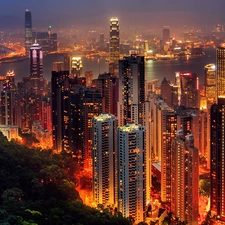 town, Hong Kong, panorama