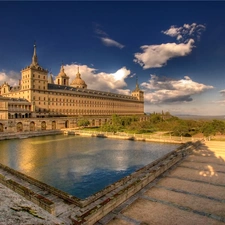 Castle, water, panorama, the walls