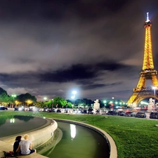Paris, France, tower, Eiffla, View