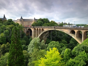 fragment, park, bridge, Castle, Luxembourg