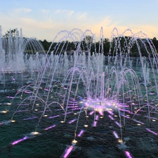 Russia, Tsaritsyno, Park Dancing Fountain, Moscow