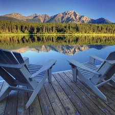 Patricia Lake, Alberta, seats, Mountains, lake