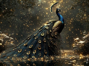 Peacock Eyes, dust, peacock, tail, graphics