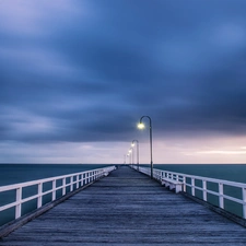 pier, Sky, sea