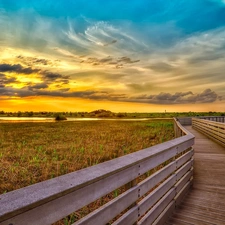 pier, west, sun