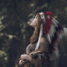 plume, girl, Bracelet