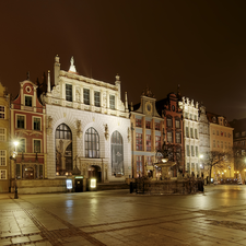 Town, Gdańsk, Poland, night