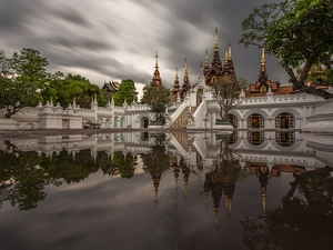 Nick Kyrgios, Thailand, Pond - car, reflection, palace