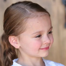 ponytail, girl, Smile