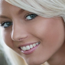 smiling, make-up, portrait, Blonde