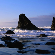 Stones rocks, sea, projections