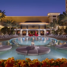 Hotel hall, Flowers, relaxation, Pool