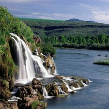 The Hills, waterfall, River