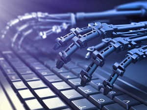 Robotics, hands, keyboard, Robot