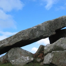 ruins, Dolmen Carreg, Britain, wales, great