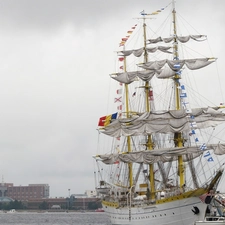 sailing vessel, port