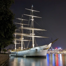 sailing vessel, wharf