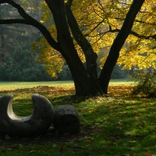 sculpture, Autumn, Park