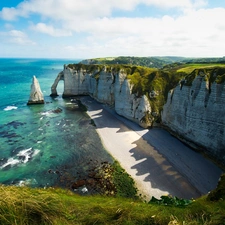 sea, Cliffs, Beaches