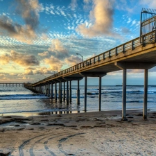 Great Sunsets, pier, sea