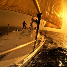 Great Sunsets, Yacht, sea