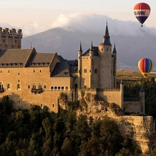 Segovia, Spain, Alcazar, Balloons, Castle