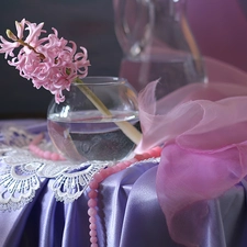 shawl, bowl, hyacinth, lace, Pink