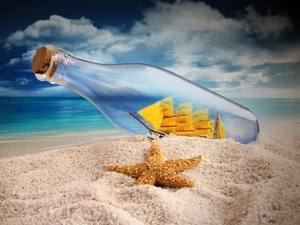 Ship, Beaches, Bottle