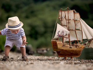 Kid, Ship, sailing vessel, boy